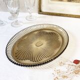 Oval serving dish in Bayel fluted glass