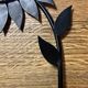 Vintage 70s: sunflower mirror marked and signed on the back / chaty vallauris am