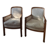 Pair of Bergère-style armchairs