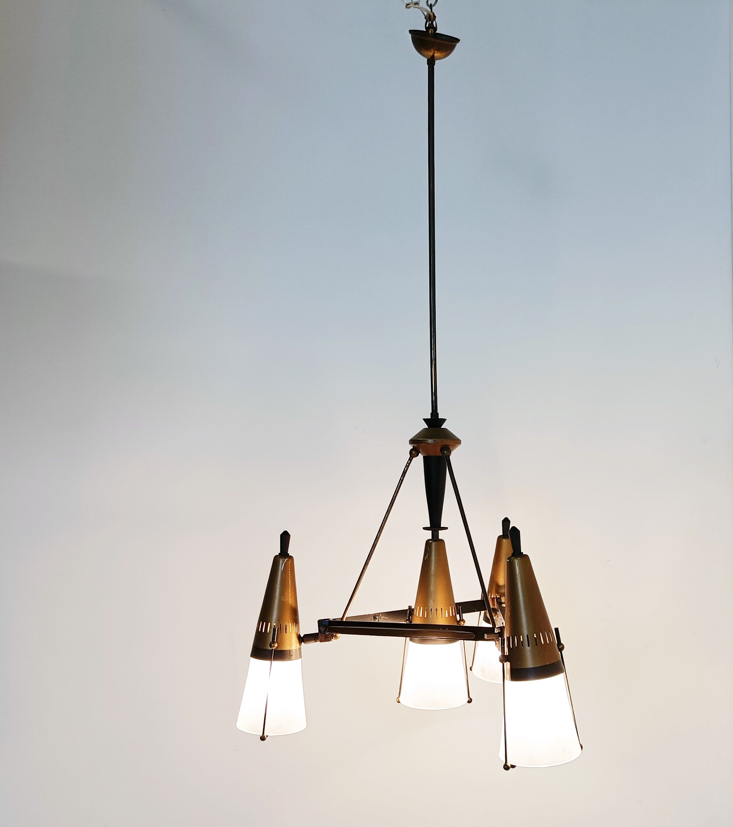 Mid century chandelier by Oscar Torlasco, 1950s