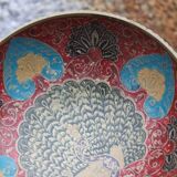 Decorative bowl in hammered brass, oriental style
