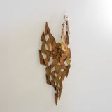 Auguste fixed sculpture metal appliqué patinated around 1970
