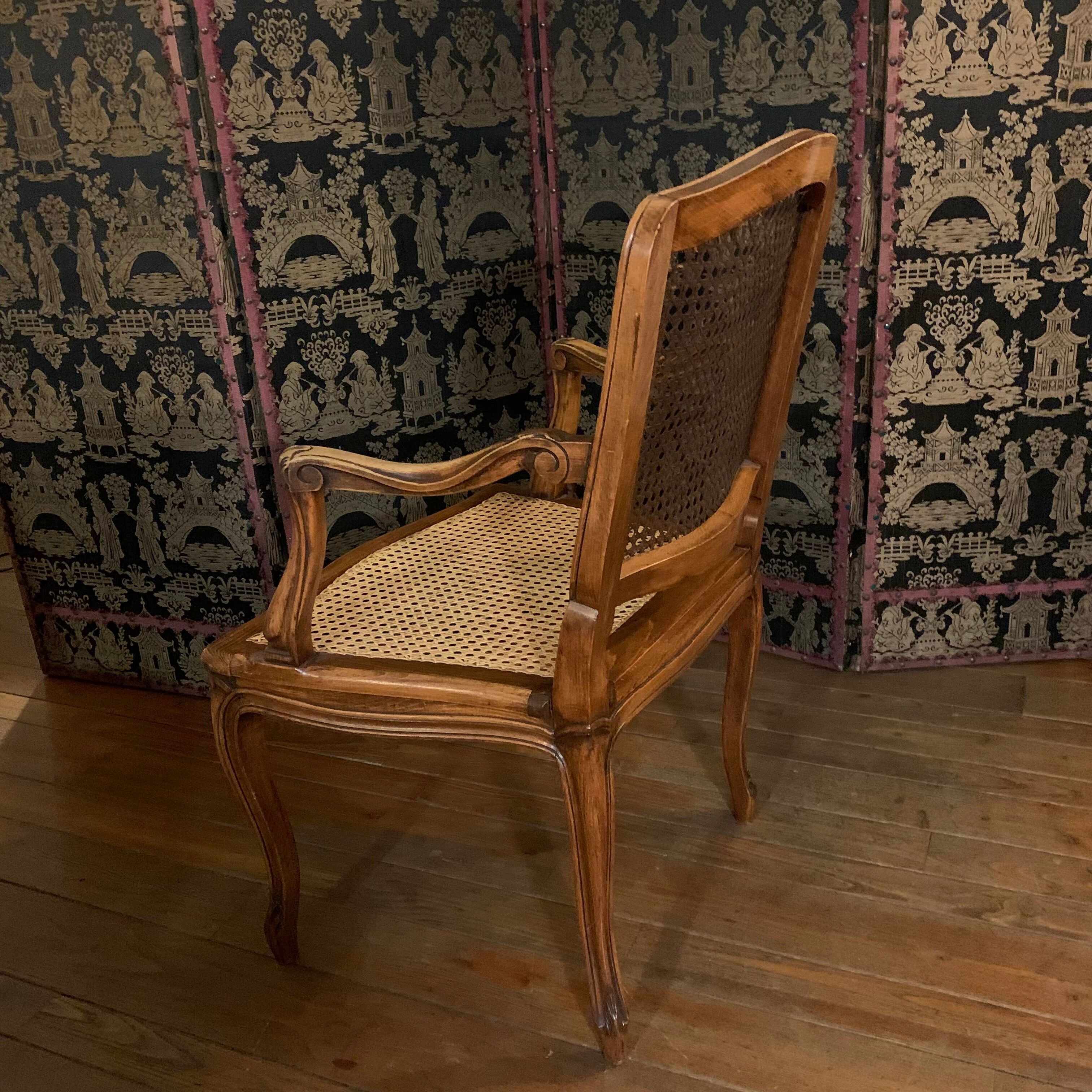 Regency canned armchair