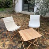 Ensemble 2 fauteuils pliants et une table pique-nique pliante