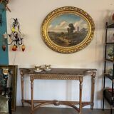 Marble and gilded wood console table