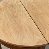 90cm Solid Wood Half Moon Folding Round Table