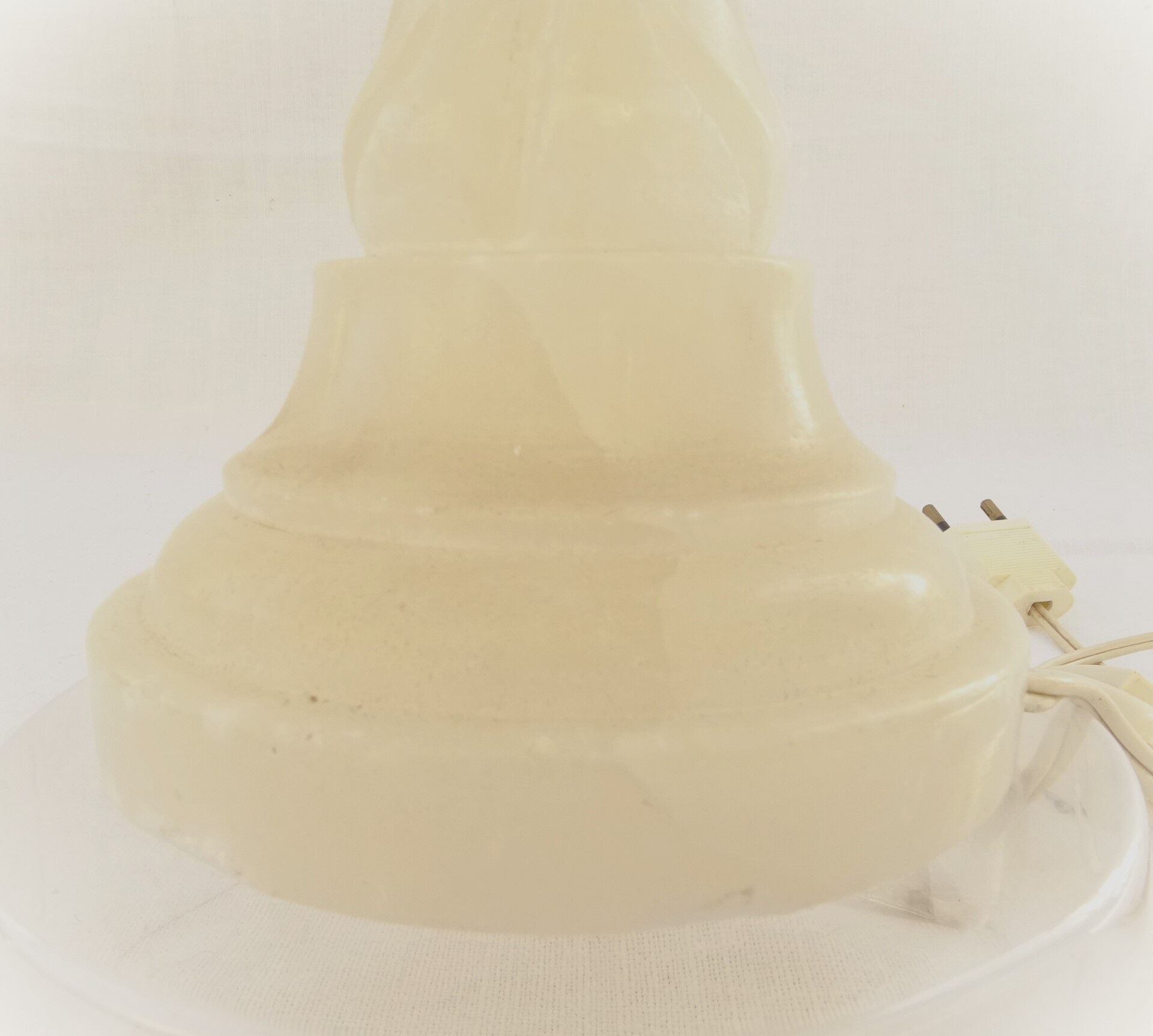 Pair of lamps  feet in white marble