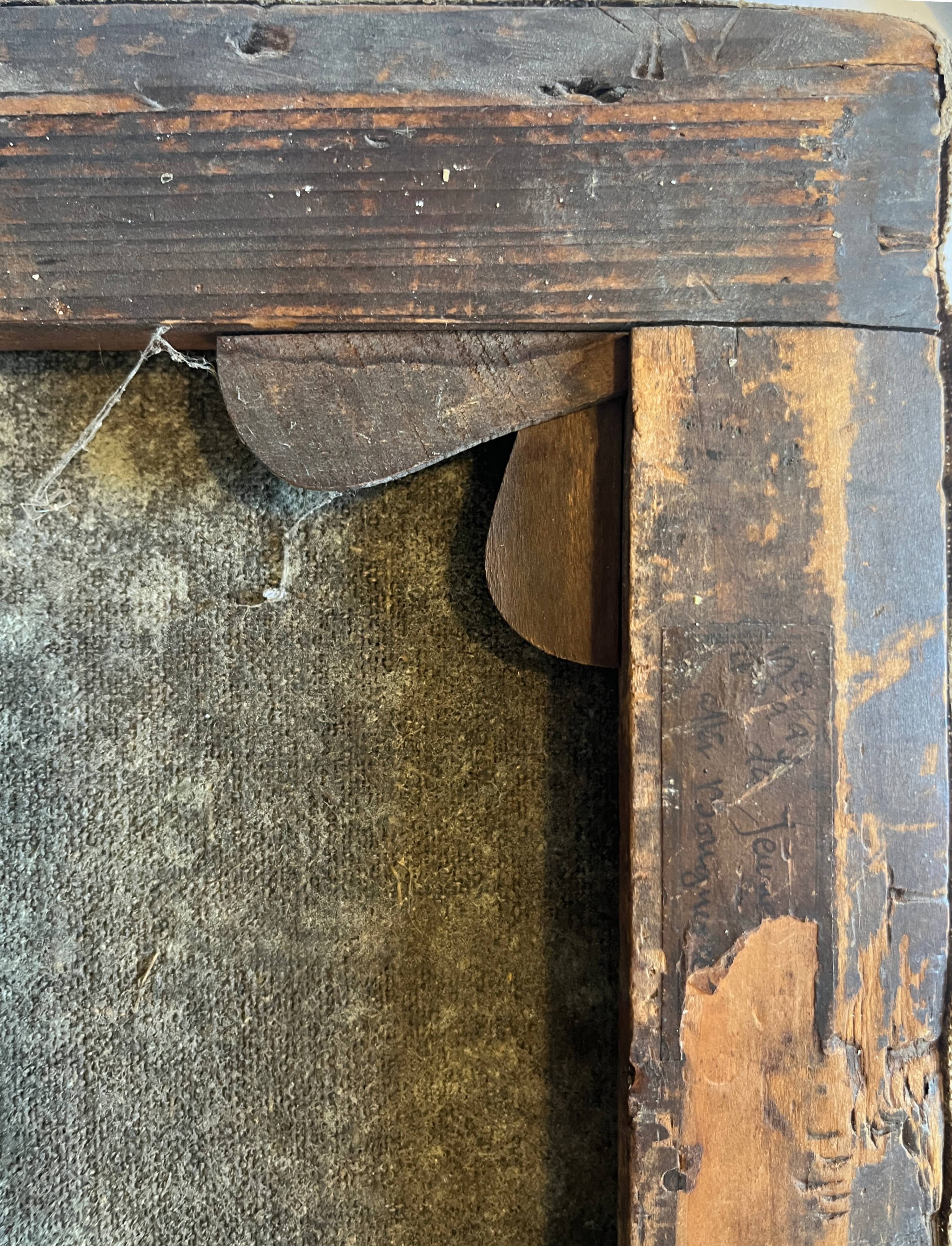 Antique painting HSP/C "The Buffet, Ham and Grapes" in the style of Cornelis