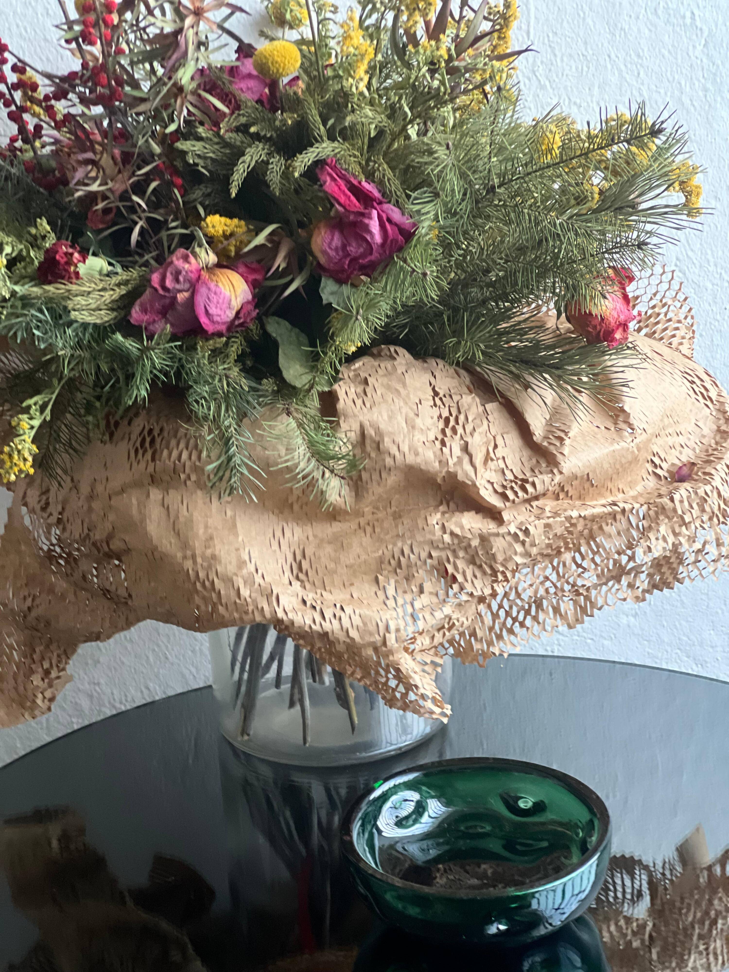Bol vintage en verre de Murano, vert émeraude, Vetrerie Empoli fabriqué en Italie