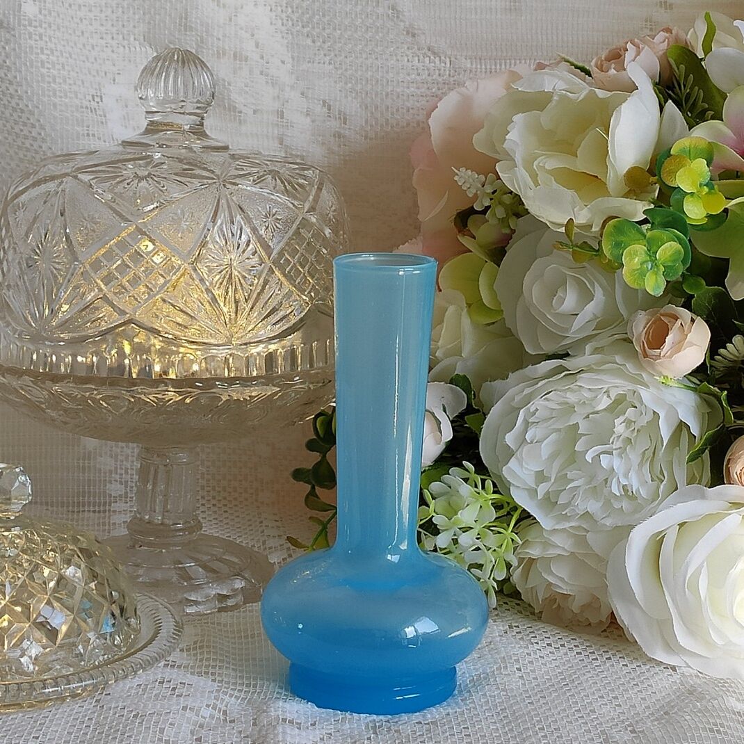 Blue opaline vase