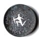 Wall plate in ceramic fat lava, rock decoration, 70s