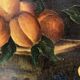 Framed paint with peaches, pears and pheasants
