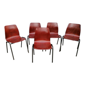 lot de 5 chaises design