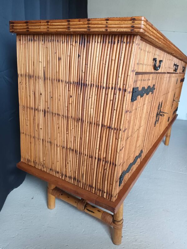 Enfilade vintage en rotin