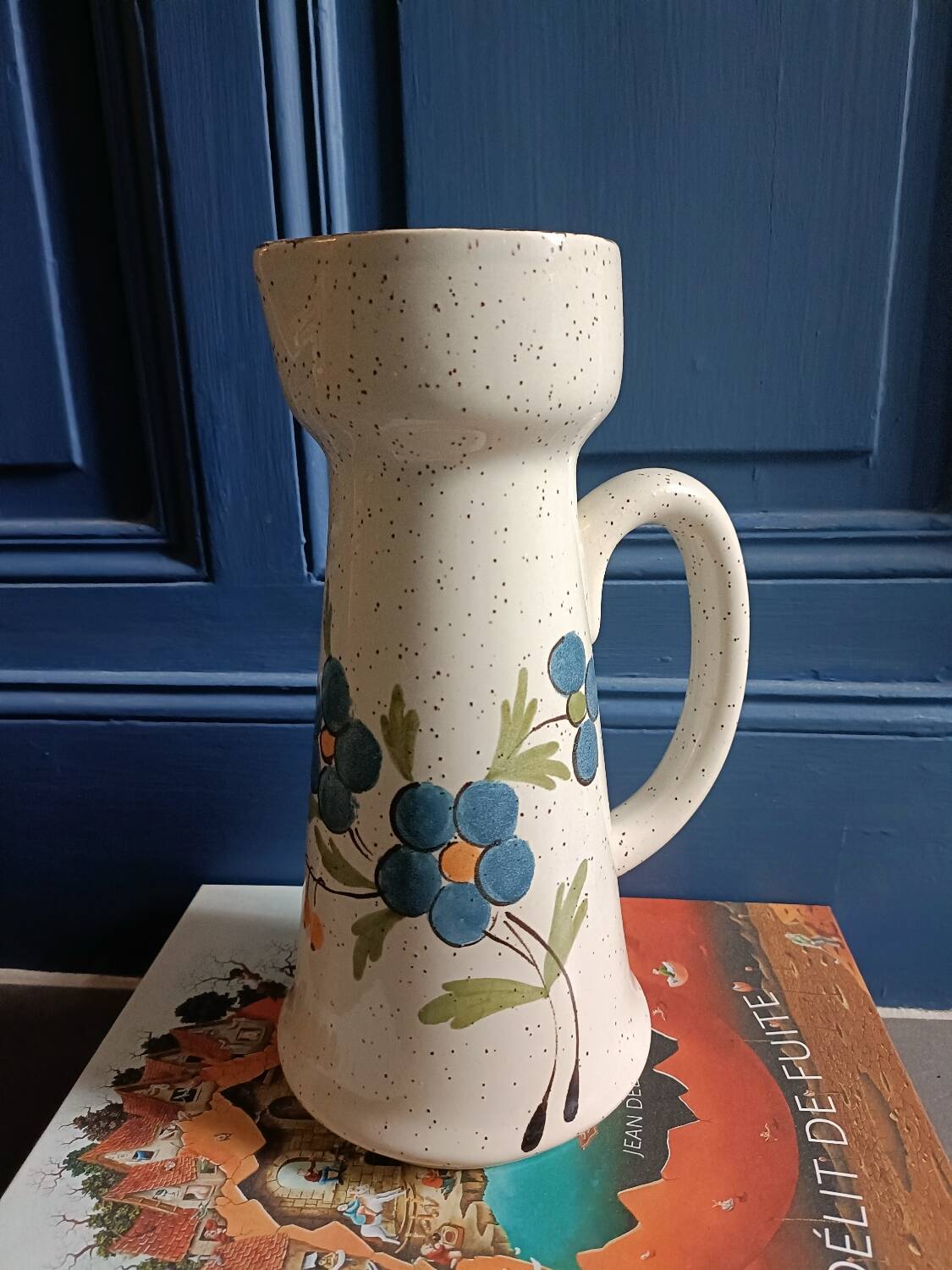 St. Clement blue flower pitcher