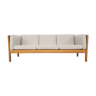 Scandinavian modern light oak three seater sofa 1960's