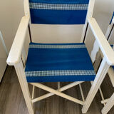 Pair of blue beach chairs