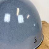 Industrial grey enamel ceiling lamp from Elektrosvit, 1950s