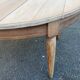 Renovated Louis Philippe round extendable dining table from the 18th century, 205cm.