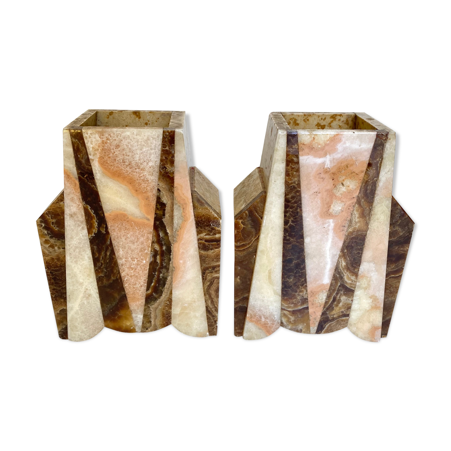 Marble cassolettes art deco