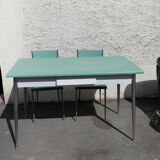 Set Table and Chairs Formica Water Green