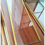 Vintage Mid Century Handmade Brass Wall Vitrine