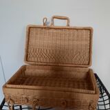 Rattan suitcase and box