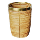 Rattan and brass umbrella stand, Italy, 1970