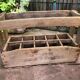 Vintage wooden bottle holder 10 slots