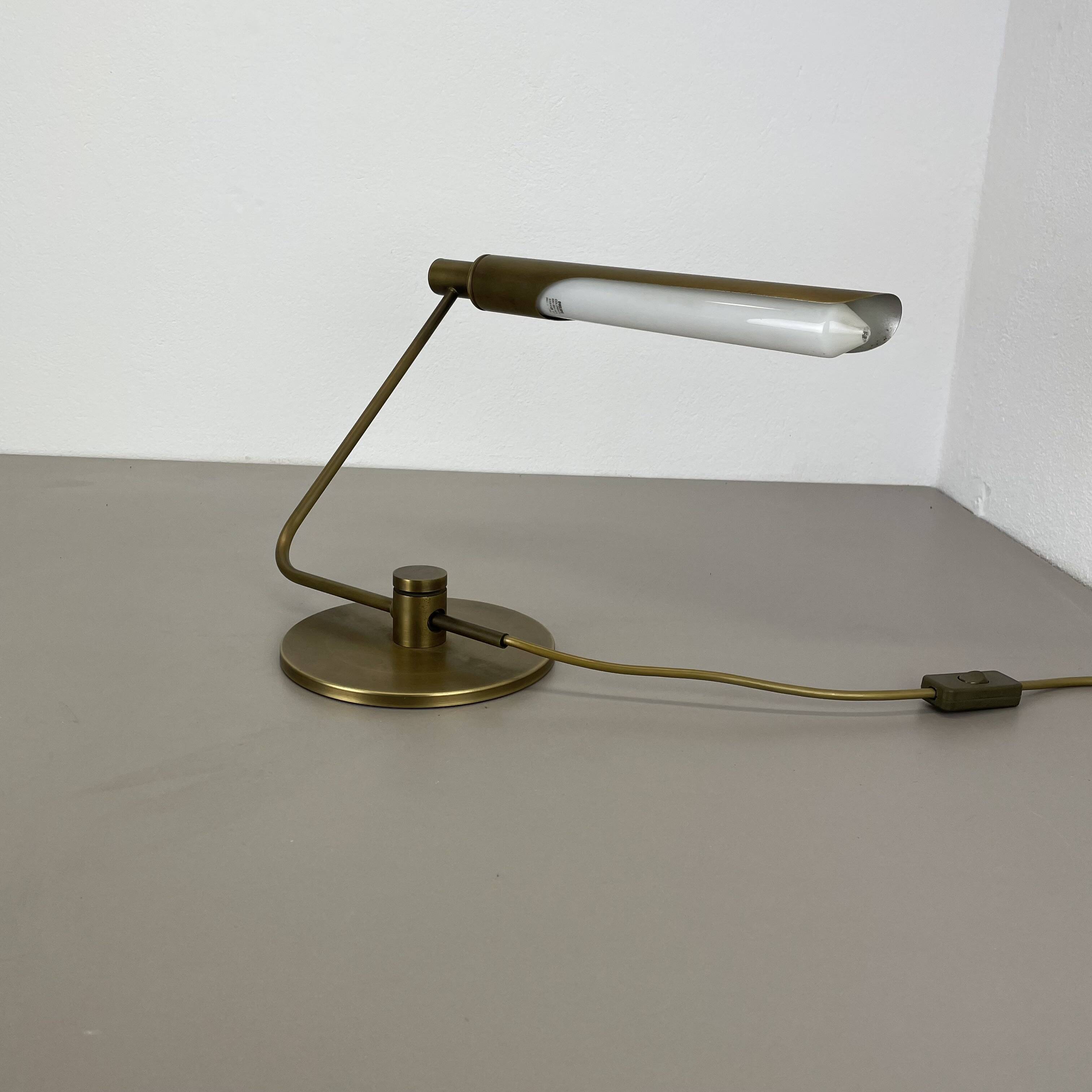 brass table Light by Rosemarie and Rico Baltensweiler attrib., Switzerland 1970s