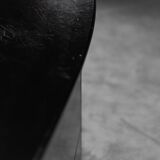 Chest of drawers in black lacquered wood of the 70