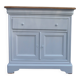 Buffet style Louis-Philippe in cherry wood – pearl grey & natural wood.