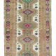 Hand-knotted turkish beige runner carpet 95 cm x 368 cm