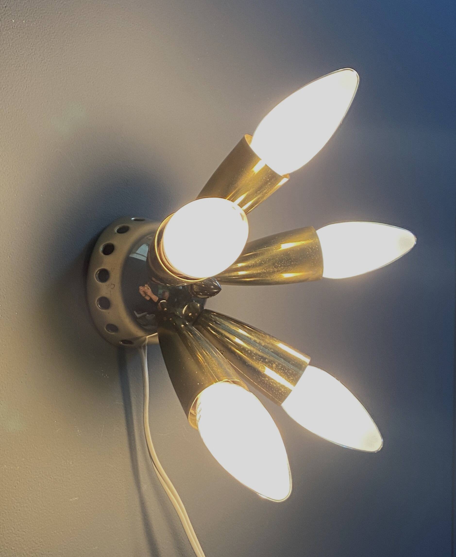 Wolfgang Tumpel ceiling / wall lamp 1960s