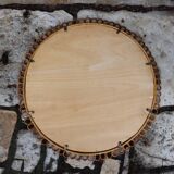 Italian rattan wall mirror, 1960s