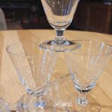 4 antique engraved glass glasses