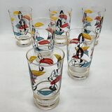 Set of 6 glasses 60s