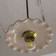 Wavy white ceramic pendant light