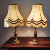Paire de lampes classique en laiton de 1950