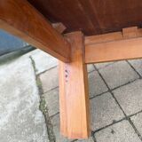 Vintage coffee table in solid elm from the 1970s.