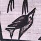 Vintage Korhogo Senoufo canvas tapestry L.103 cm