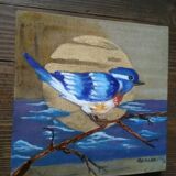 Peinture à l'huile oiseau