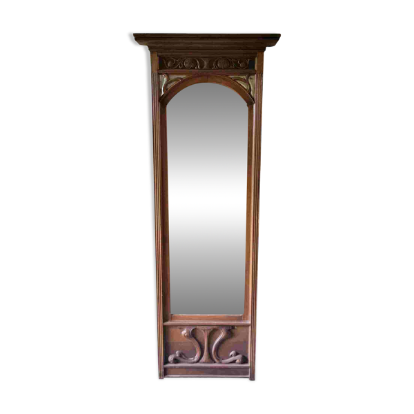 Elément de boiserie Miroir / Art Nouveau / Acajou — Beyit