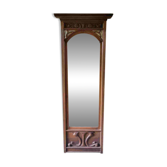 Woodwork element Mirror / Art Nouveau / Mahogany
