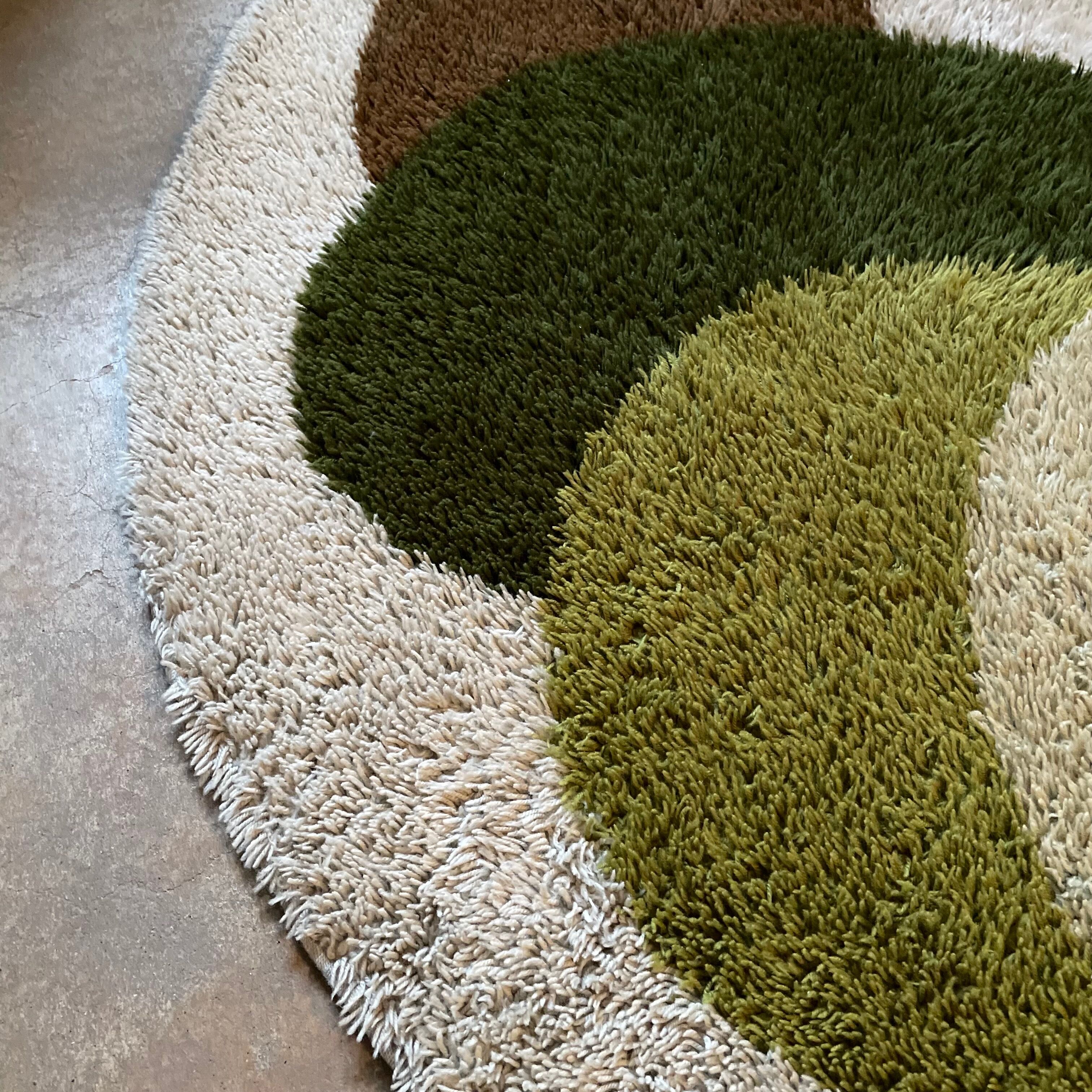 Xl psychedelic high pile rya rug desso netherlands, 1970s