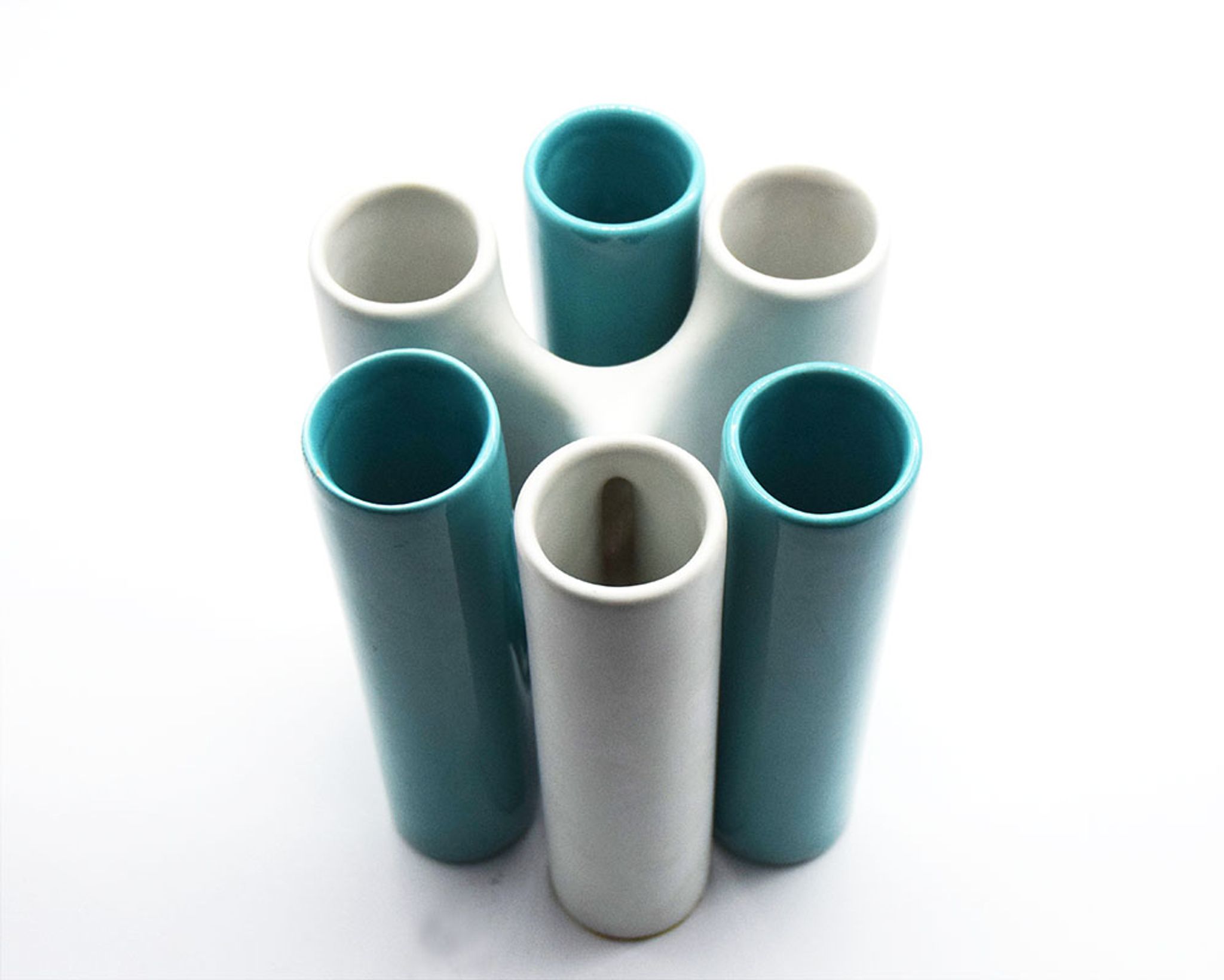 Interlocking ceramic vases by Enzo Bioli for Il Picchio, 1970s.