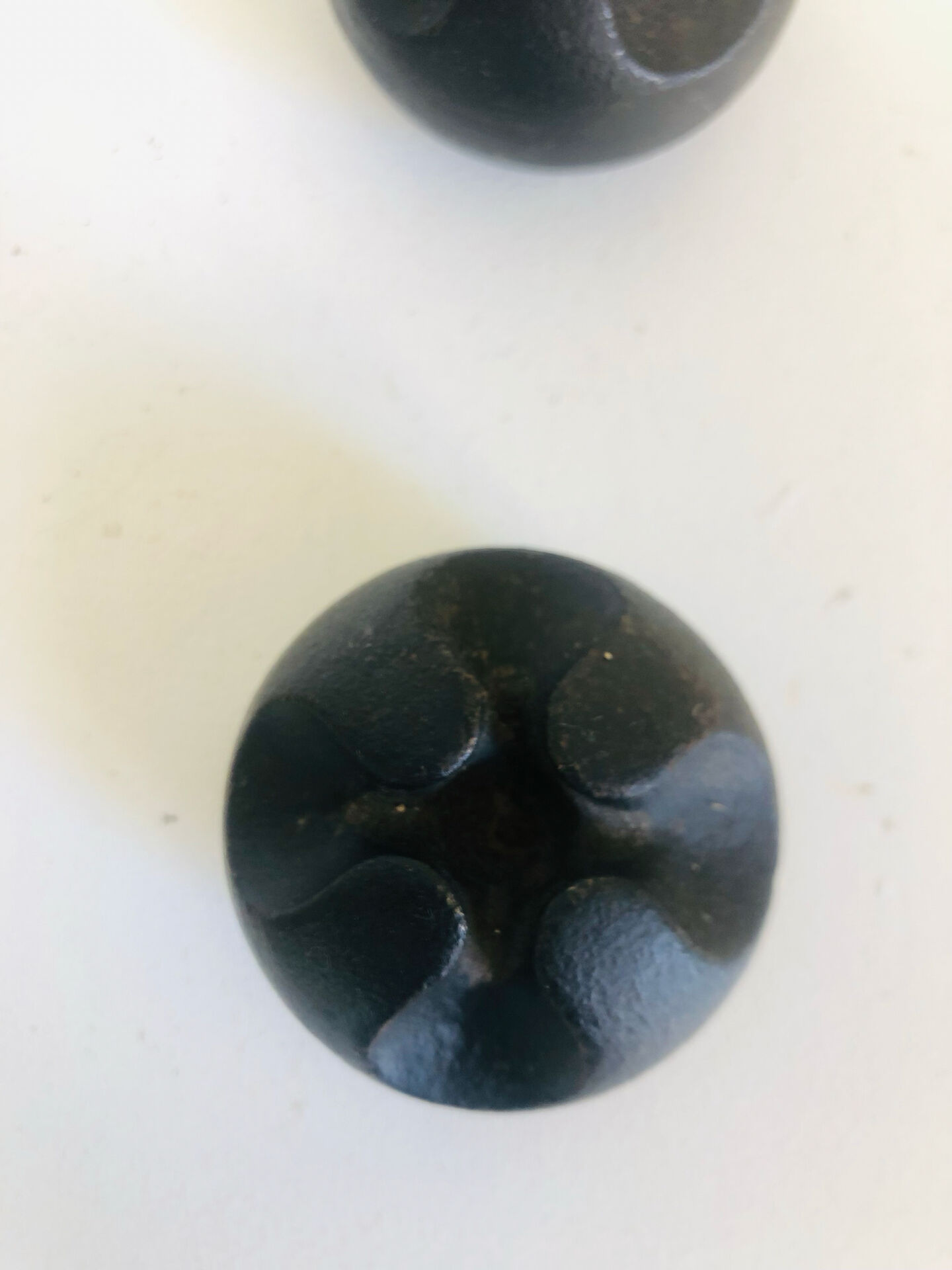 Set of 3 Danish cast iron candle holders by Christer Holmgren.