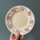 Series of 8 dessert plates 1900 in Longwy earthenware