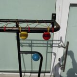 1960s wall-mounted coat rack with colored balls