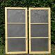 Pair of antique translucent glass sliding doors